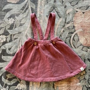 Little Road Co 2/3y berry colored suspender skirt